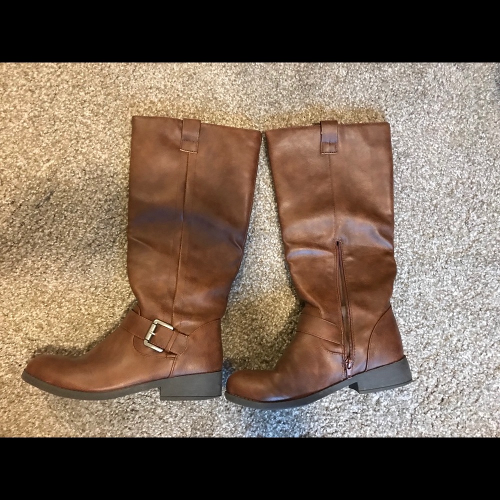 Tall brown boots